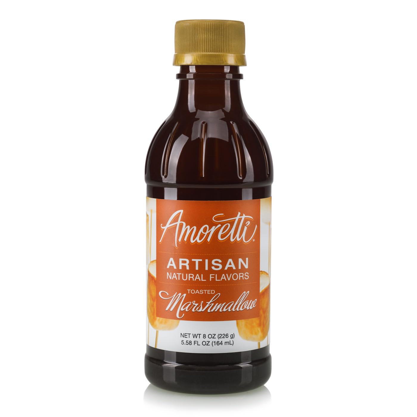 Amoretti - Natural Toasted Marshmallow Artisan Flavor Paste, 8 oz, Perfect For Ice Cream, Beverages, Cakes, and more, Preservative Free, Vegan, Gluten