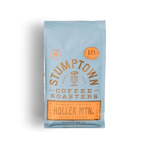 Stumptown Coffee Roasters, Medium Roast Organic Whole Bean Coffee, 100% Arabica Coffee - Holler Mountain 18 Ounce Bag with Flavor Notes of Citrus