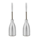 Polder Sleek Stainless Steel Toilet Brush with Caddy, Slim and Discreet Design, Open-Back Design for Odor Control, Rust-Resistant Stainless Steel, 2