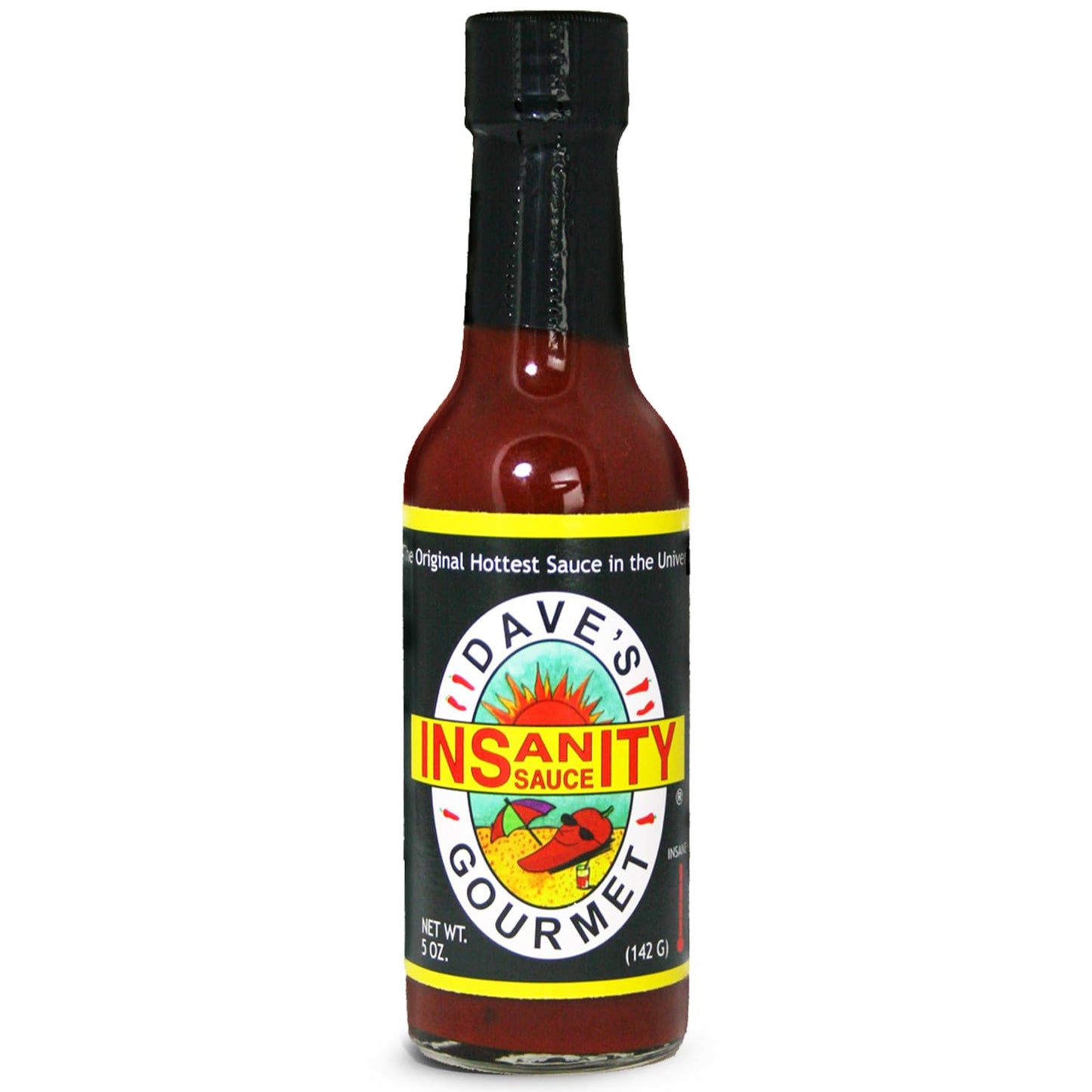 Dave's Gourmet Original Insanity Hot Sauce - As Seen on Hot Ones Season 1 - Sauce for Burgers, Burritos, Stews - Hot Sauce Challenge Favorite - Bold