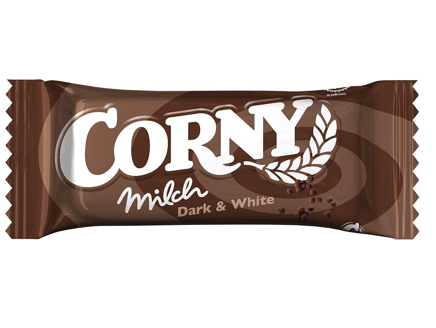 Corny Milch Dark & White Milk Sandwich Cereal Bar | Milk Cream Combined With Valuable Cereals | With Delicious Cocoa Crispies | 4 x 30 g Bars | 1 x