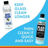 Randy's Black Label Cleaner and Resin Guard Bundle - Fast-Acting Resin Cleaning Solution for Glass, Metal & Ceramic Surfaces - Glass Pipe Cleaner