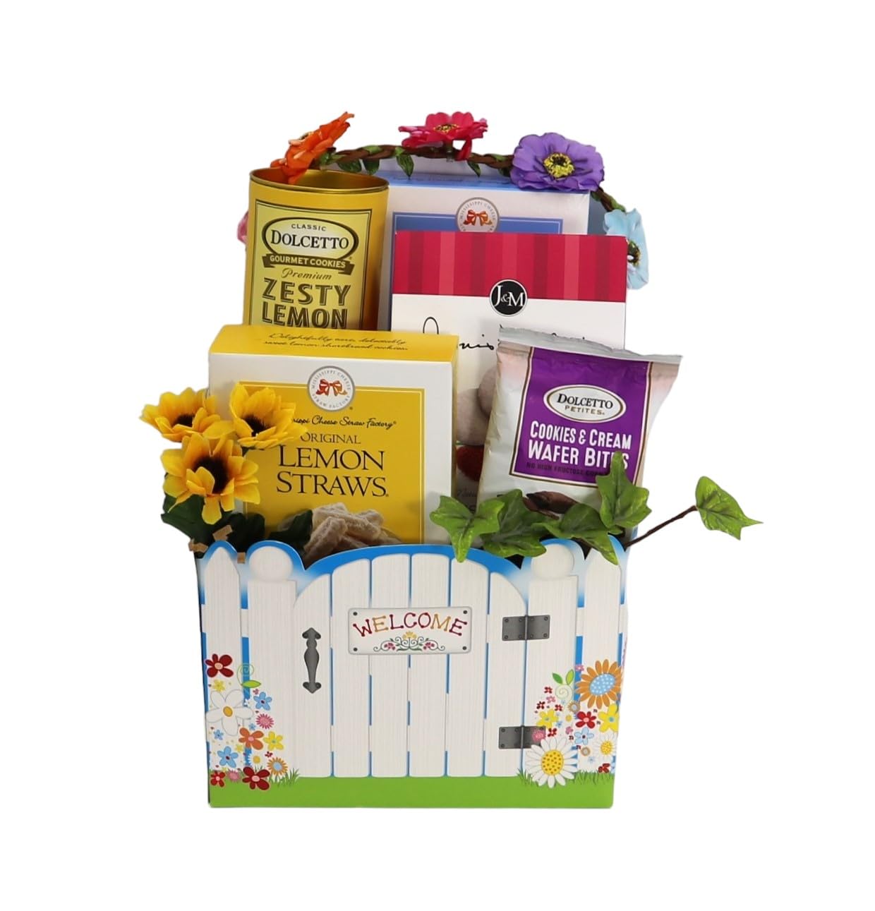 Gift Basket Village: Sweet Welcome Gift Basket - Assorted Cookies, Rolled & Wafer Bites Delight