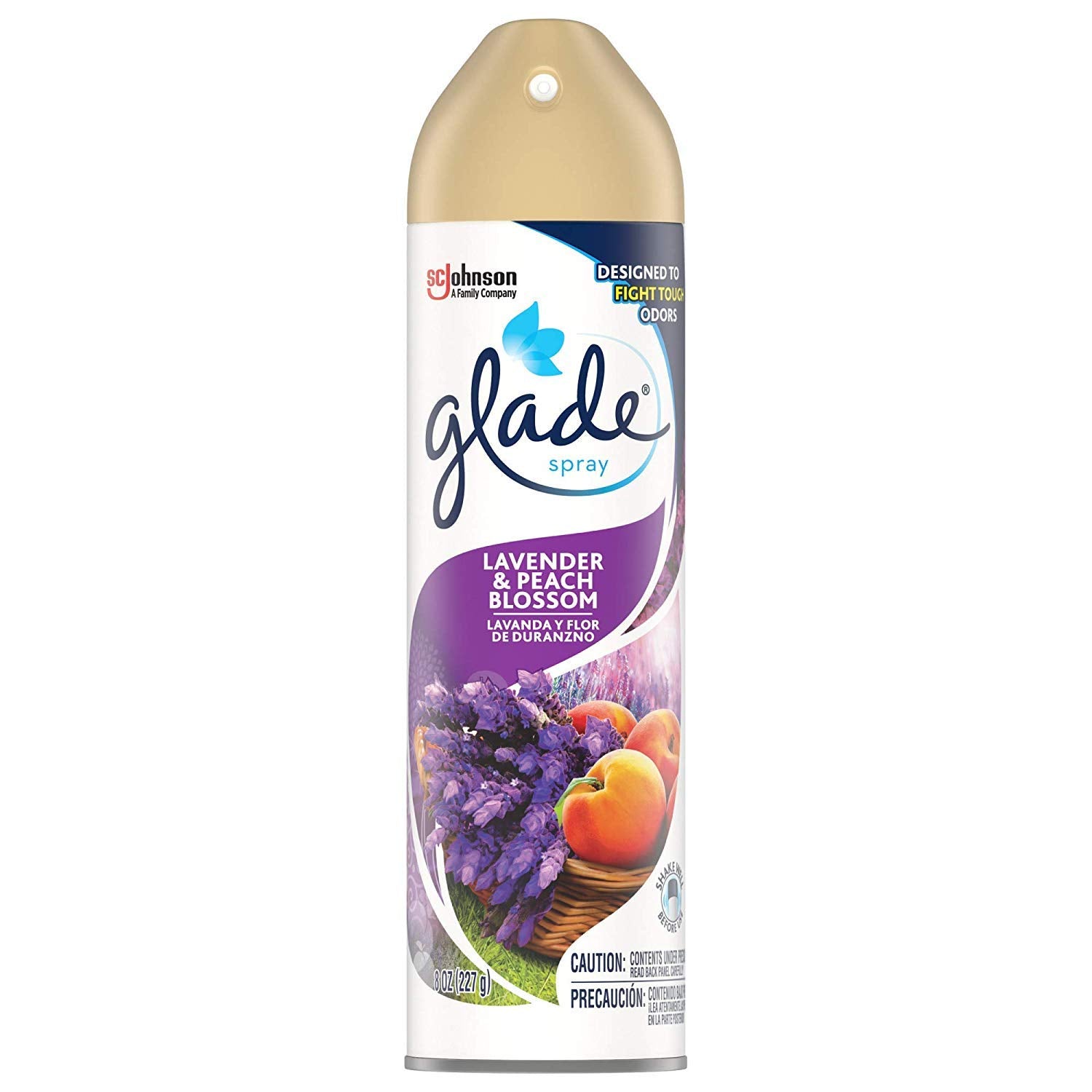 Glade Air Freshener Spray 8 Oz Collection 4 Flavors: Lavender & Peach Blossom, Hawaiian Breeze, Clean Linen & Apple Cinnamon. Pack of 4.