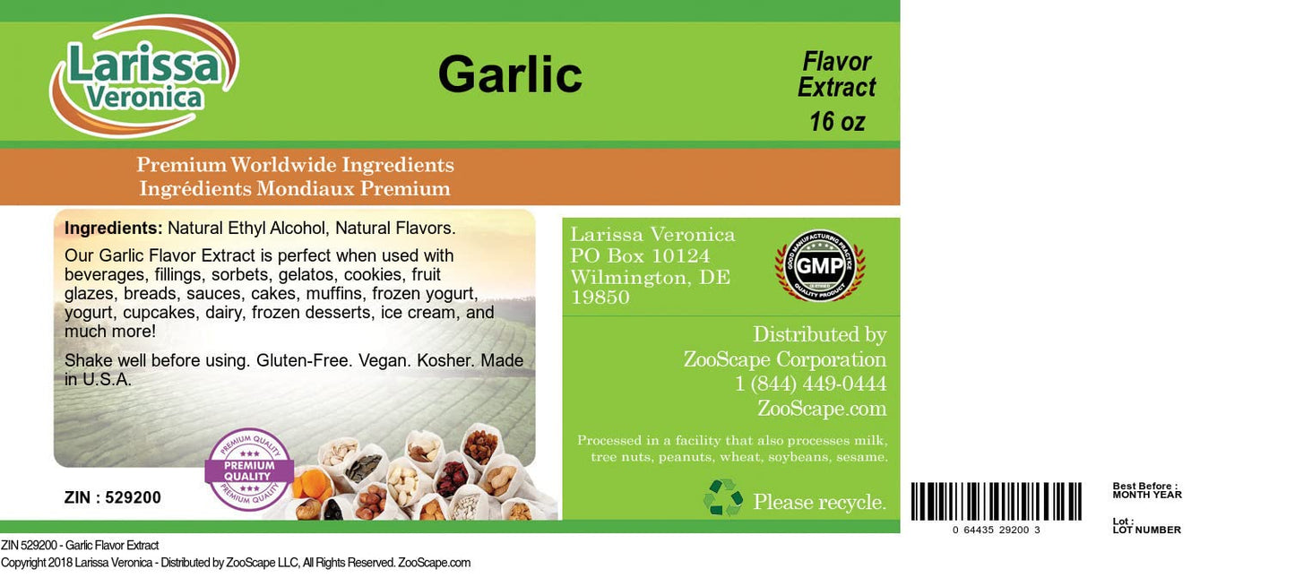 Garlic Flavor Extract (16 oz, ZIN: 529200) - 2 Pack