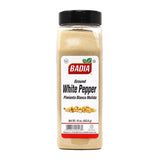 Badia Ground White Pepper, 16 oz - Smooth, Mellow Heat and Delicate Flavor for Light Sauces, Soups, Poultry and Seafood
