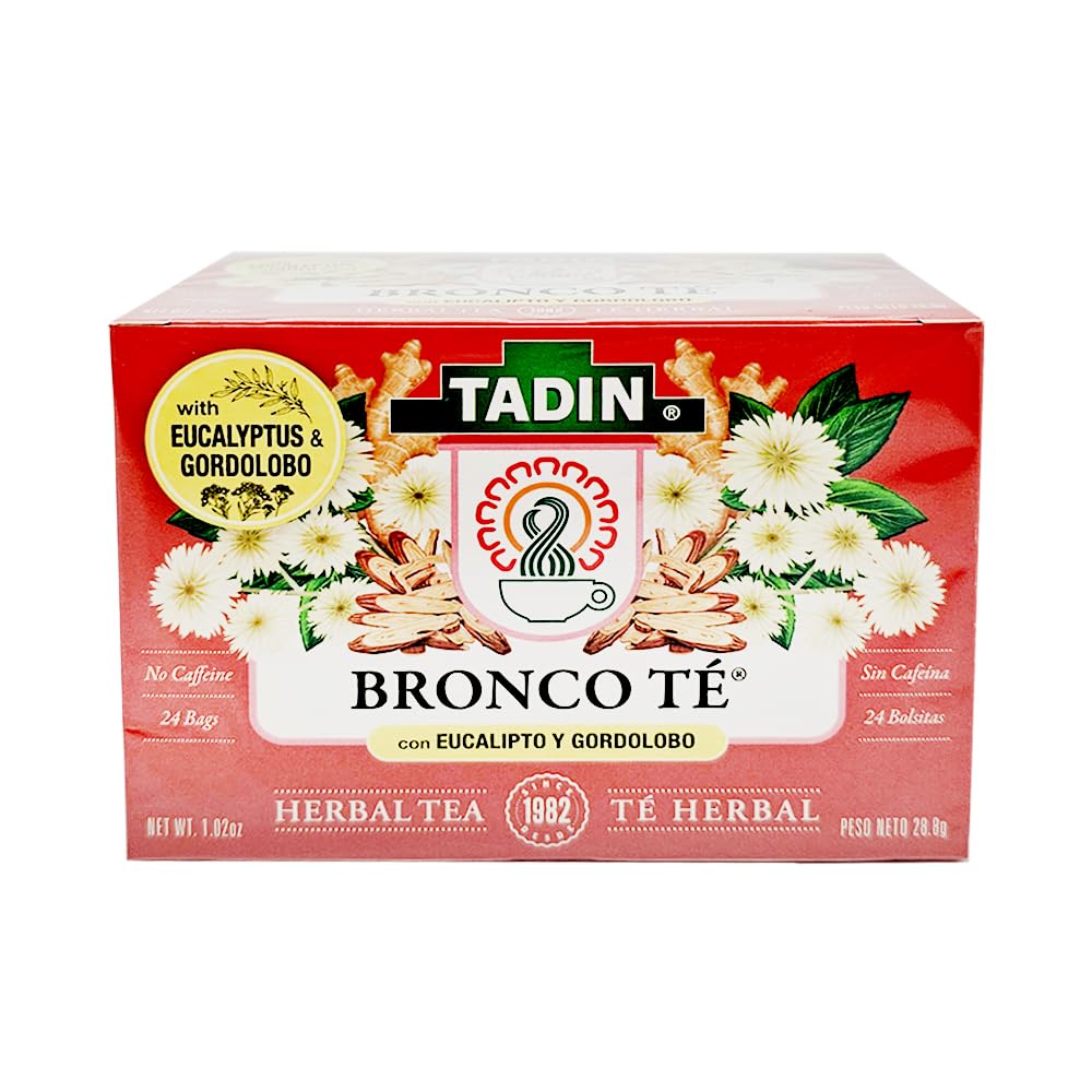 Tadin Bronco Herbal Tea. Caffeine Free. 24 Tea Bags. 1.01 oz. Pack of 6
