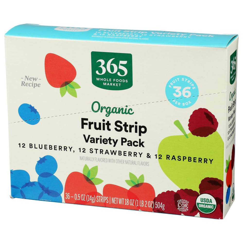 365 by Whole Foods Market Organic Variety Pack Fruit Strip Multipack, 0.5 OZ
