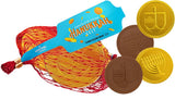 The Dreidel Company Hanukkah Chocolate Gelt Gold Coins In Mesh Bag, Milk Chocolate Coins, Kosher Certified (200 Bags)