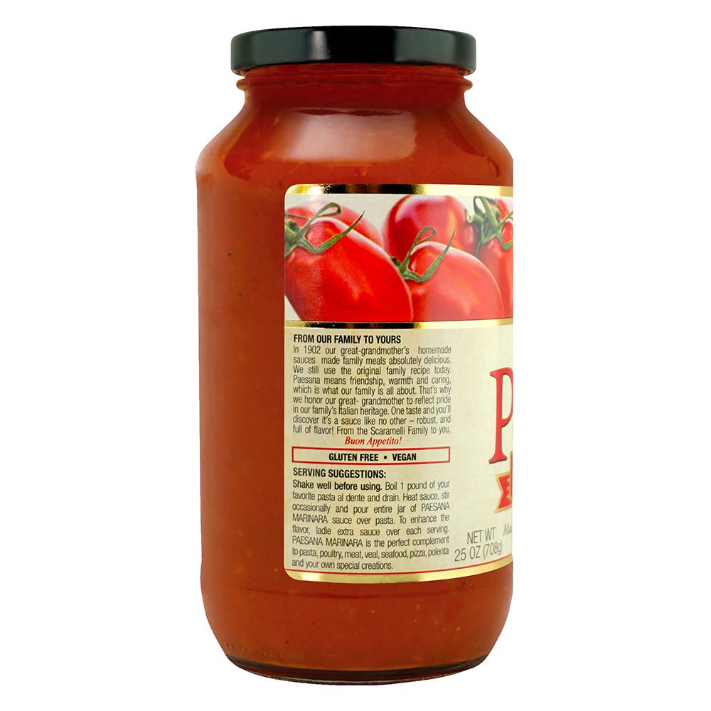 Paesana All Natural Marinara Sauce, 25 Ounce - 6 per case.