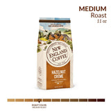 New England Coffee Hazelnut Crème Medium Roast Ground Coffee, 11oz Bag (Pack of 1)
