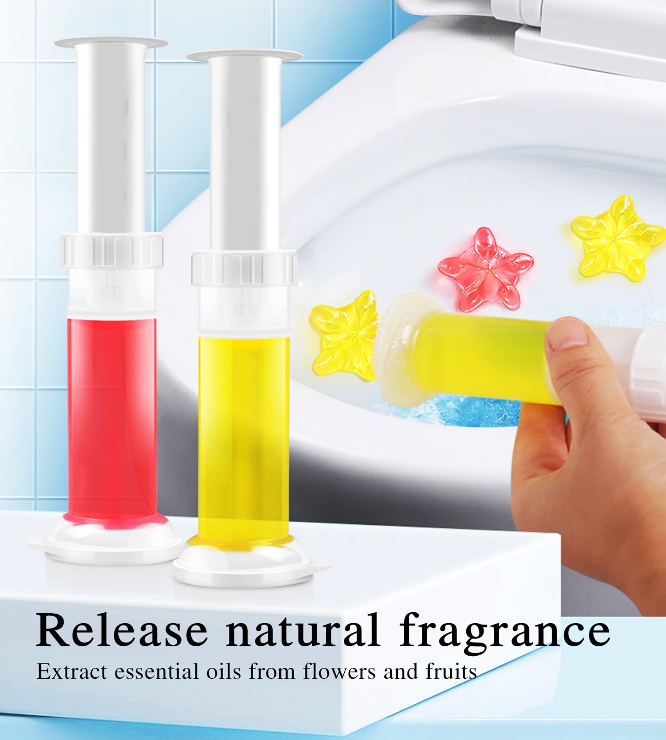 Toilet gel seal, 72 sticks, 6 kinds of fragrance, clean air freshener (6, 6 packs)