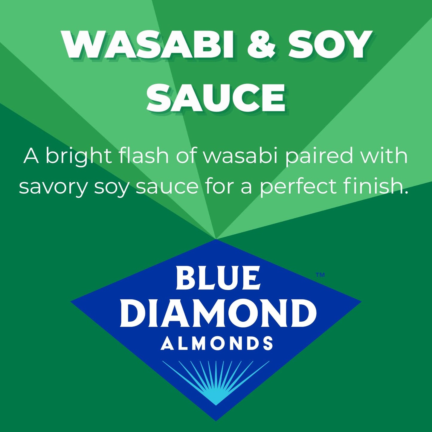Blue Diamond Almonds, Wasabi/Soy Sauce 12-4 oz bags