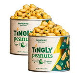 50Hertz Tingly Peanuts 5.5 oz Can (2 Pack) - Extra Large Crunchy Peanuts with Sichuan Pepper (Szechuan Peppercorn) - Tongue-Tingling Mala Numbing