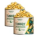 50Hertz Tingly Peanuts 5.5 oz Can (2 Pack) - Extra Large Crunchy Peanuts with Sichuan Pepper (Szechuan Peppercorn) - Tongue-Tingling Mala Numbing