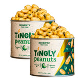 50Hertz Tingly Peanuts 5.5 oz Can (2 Pack) - Extra Large Crunchy Peanuts with Sichuan Pepper (Szechuan Peppercorn) - Tongue-Tingling Mala Numbing
