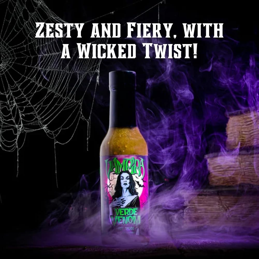 Hellfire Hot Sauce Gift Pack - Gourmet Hot Sauce Variety Pack With 4 Scary Flavors for Parties or Gifts (Four 5 oz. Bottles)