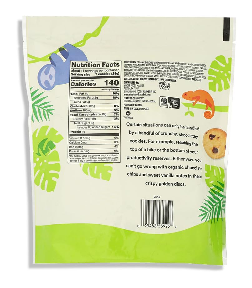 365 by Whole Foods Market Organic Mini Chocolate Chip Cookies, 11 OZ
