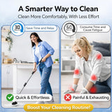 Premium Electric Bathroom Cleaning Brush, Waterproof Cordless Bathroom & Kitchen Cleaning Brush with Adjustable Handle & 9 Replaceable Heads