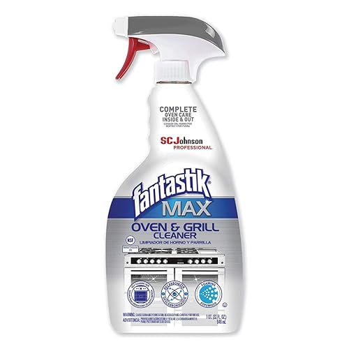 SC Johnson Professional Fantastik Max Oven & Grill Cleaner Spray, Cleans Inside and Out, 32 Fl Oz