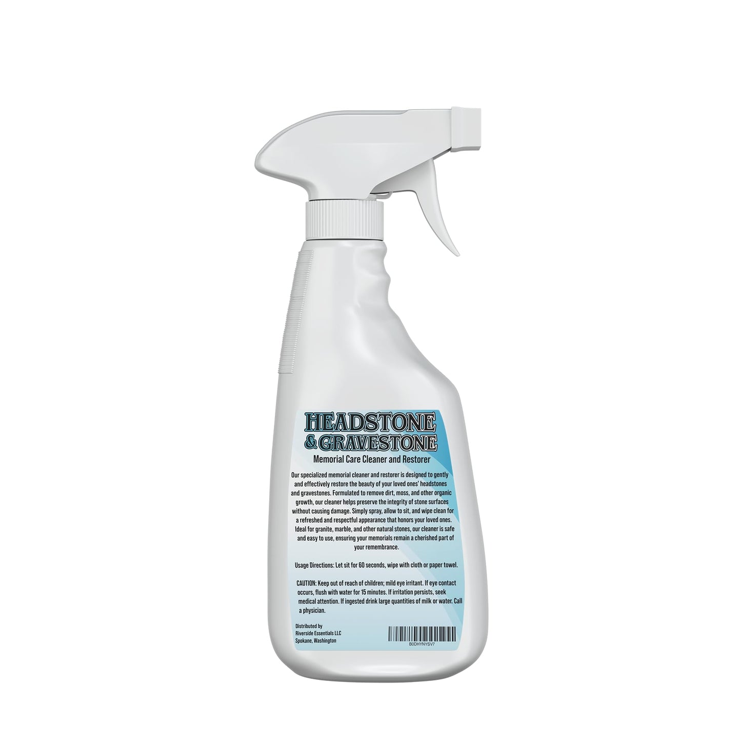 Riverside Essentials 16oz Headstone Cleaner for Graves, Tombstones & Headstones - Highly Effective Solution for Restoring and Protecting Memorials
