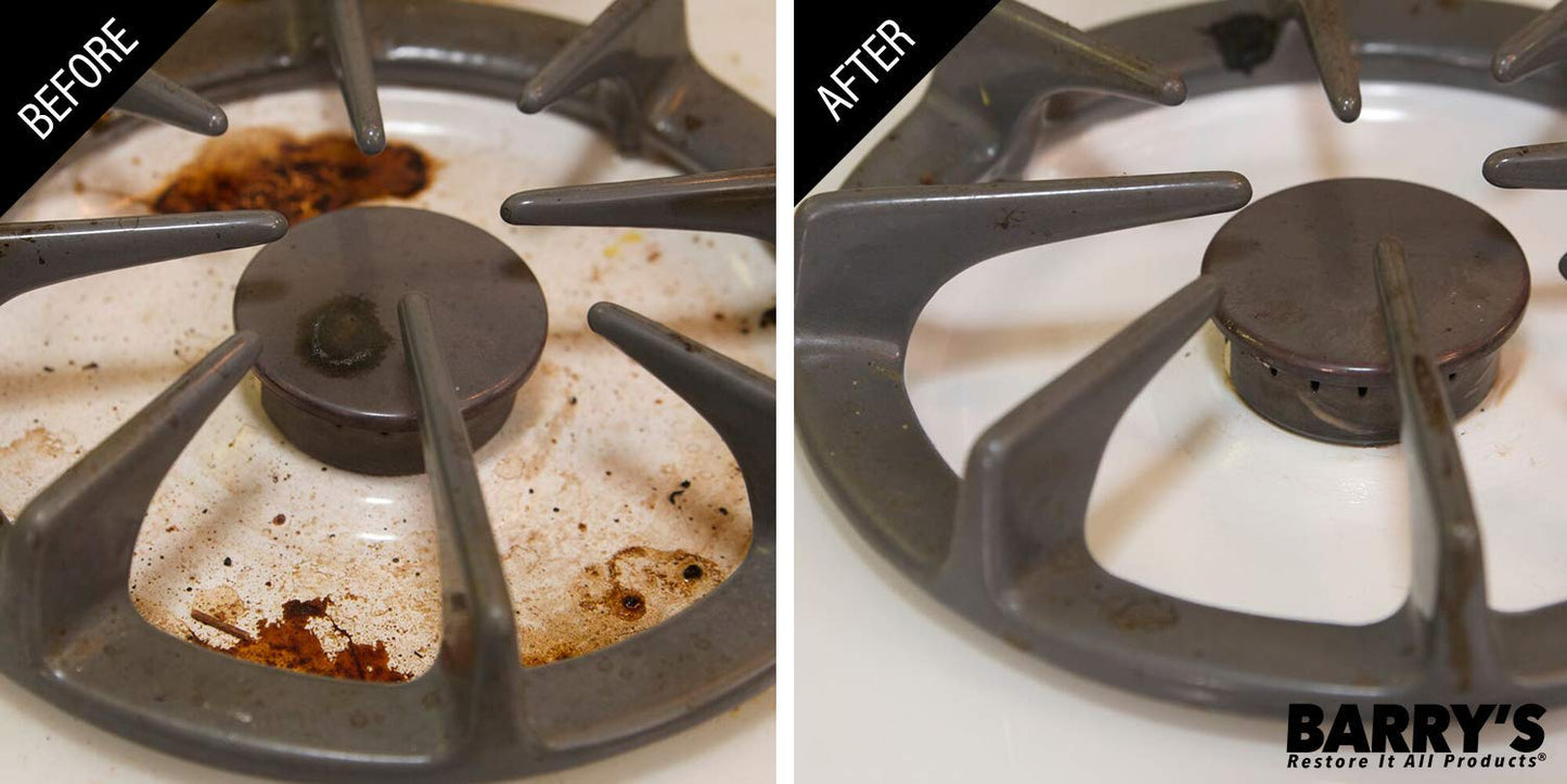 Barry's Restore It All Products - Cooktop Rescue (6oz.) | Penetrating, breathable SEALER that protects glass, porcelain and stainless cooktops. CLEANS
