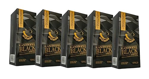 5 Boxes eGano Premium Ganoderma Black Coffee Instant Coffee With Ganoderma Lucidum Extract (3.5g x 30 Sachets Box), EGBC