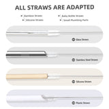 Hiware Straw Cleaner Brush Set, 8-Piece Long Cleaning Brush for Straws on Tumbler, Water Bottle, Sippy Cup, and Pipes, Tubes or Hummingbird Feeders