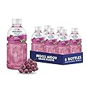 Mogu Mogu Grape Juice Drink with Nata de Coco (Coconut Jelly) - Chewy Fruit Beverage for Kids & Adults, 6 Pack Bottles, 10.82 fl oz Each