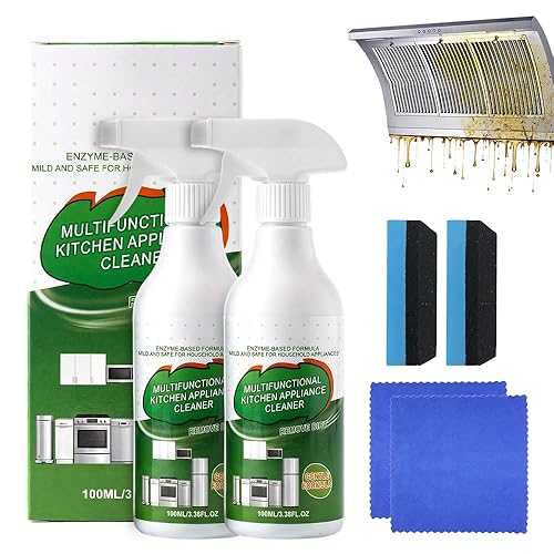 Multi-Purpose Enzyme Foam Cleaner, 2026 New Heavy-Duty Kitchen Oil Remover Spray Degreaser Powerful Household Appliance Cleaner Spray for Cooktop