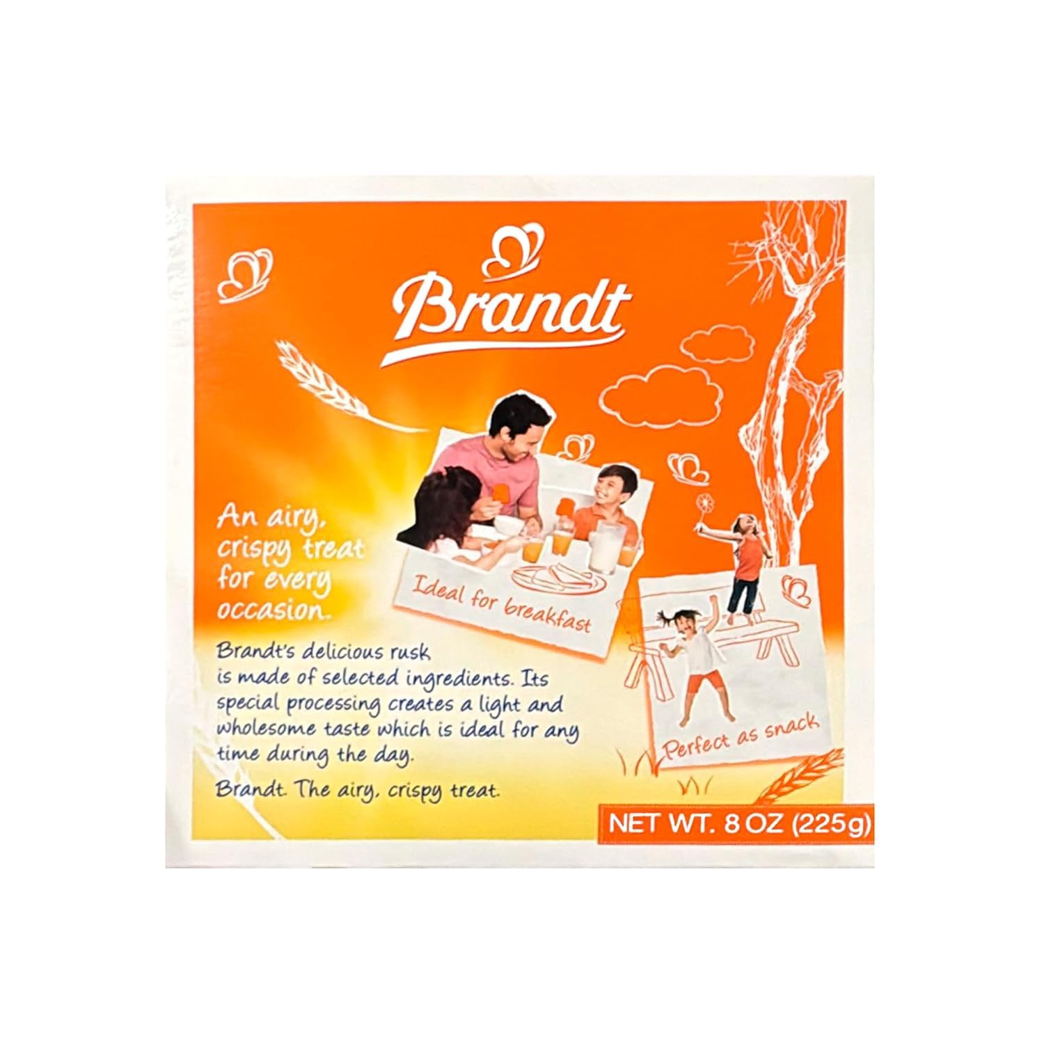 Brandt Zwieback Rusk | Sweetened Crispy Bread | Perfect for Teething Children | Enjoy With Sweet or Savory toppings | 8 oz