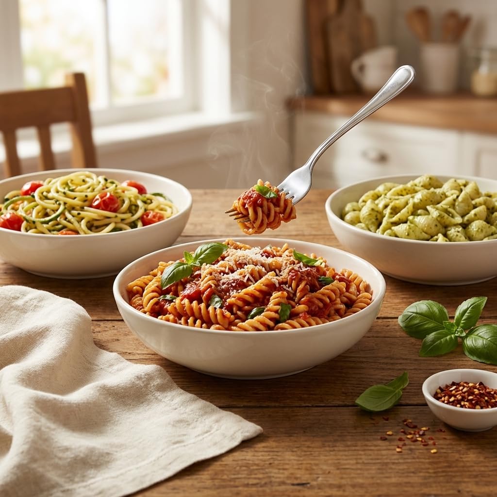 4-Pack Tinkyada Brown Rice Pasta - Spirals, Vegetable Spirals, Rice Shells & Lasagne - Gluten-Free, Non-GMO, Vegan, Perfect for Family Meals, Events