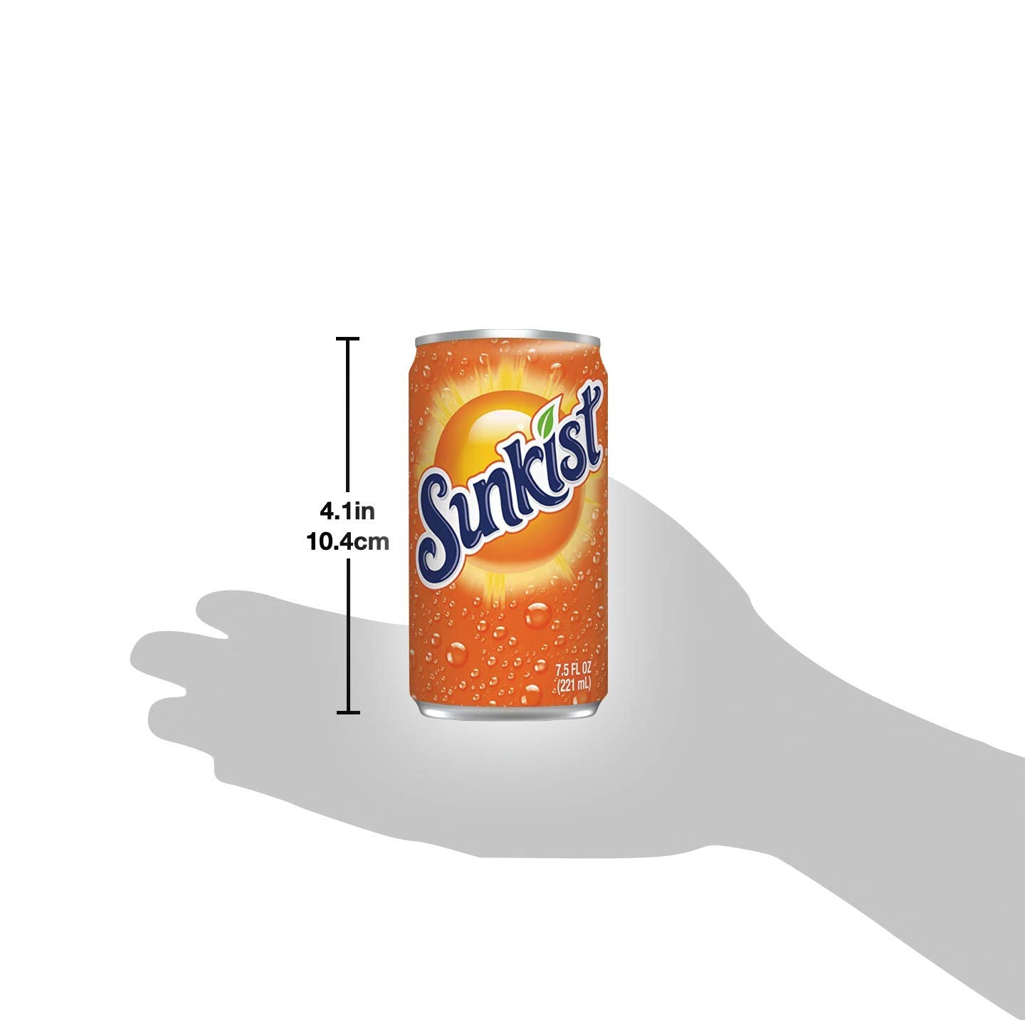 Bundle of Orange Soda Mini Soda Cans, 7.5 oz Soft Drinks Bulk Snacks Pack, Small Refrigerator & Snack Pantry Drink 12 Count Beverage Bedroom & Kitchen