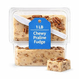 Chewy Praline Fudge, 1 Pound, Rich Buttery Pecan Caramel Treat