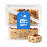 Chewy Praline Fudge, 1 Pound, Rich Buttery Pecan Caramel Treat