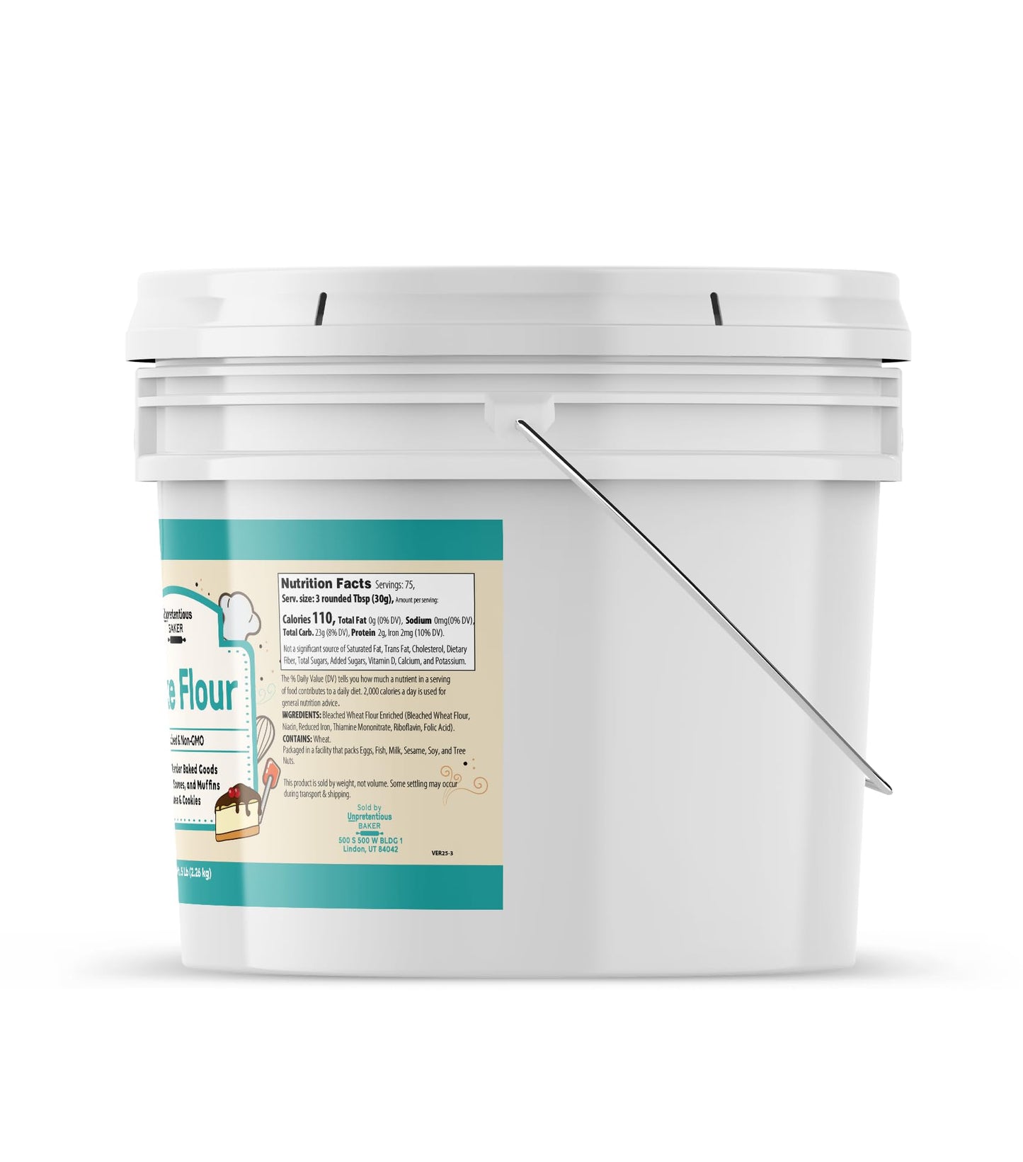 Unpretentious Cake Flour, 1 Gallon, Great For Cakes, Biscuits, Scones, Muffins