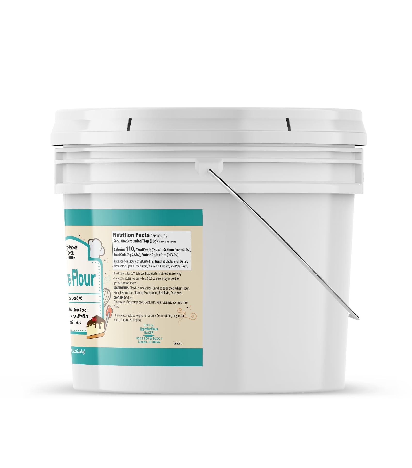 Unpretentious Cake Flour, 1 Gallon, Great For Cakes, Biscuits, Scones, Muffins