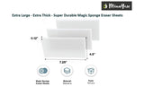 MinnYaso 100 Pack Extra Large - Extra Thick - Super Durable Magic Sponge Eraser Sheets 7.25" x 4.5" x 0.12" | All Purpose Household Cleaner Pads