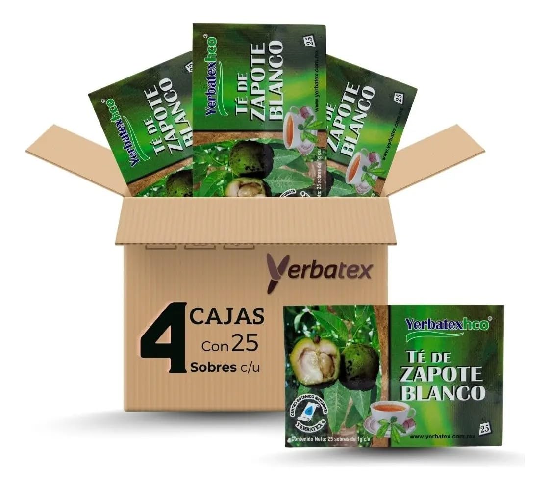 Zapote Blanco TE (WHITE SAPOTE TEA) 20 tea bags 100% NATURAL High Concentration in each cup