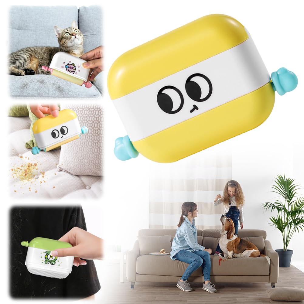 3Pcs Reusable Lint Rollers for Pet Hair, Washable Sticky Roller, Silicone Hair Scraper, 2-in-1 Reusable Lint Remover Portable Pet Hair Remover