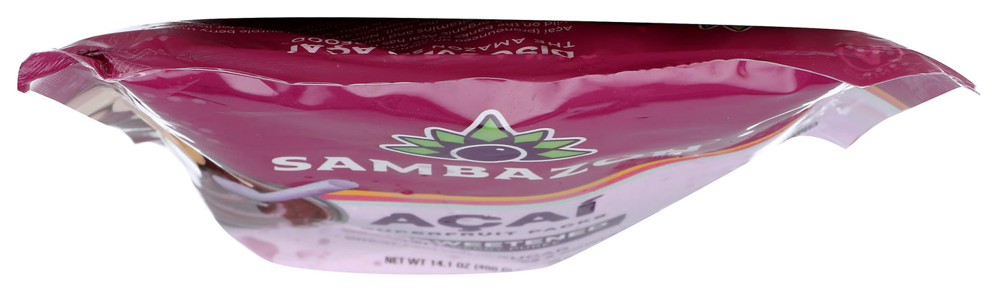 Sambazon Organic Unsweetened Acai Superfruit Packs, 14.1 OZ