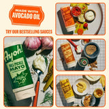Ayoh Foods, Mayo Gone Wild, Made by Molly Baz - Easy to Squeeze, Perfect for; Sandwiches, Burgers, Fries, Nuggets, Wraps & Dips (4 Pack, Flavors Pack)