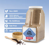 Dependable Food Fine Ground Black Pepper - 5 Lb. Jar - Bulk, Kosher, Black Pepper Ground - 60 Mesh - Fine Black Pepper Seasoning for Chefs