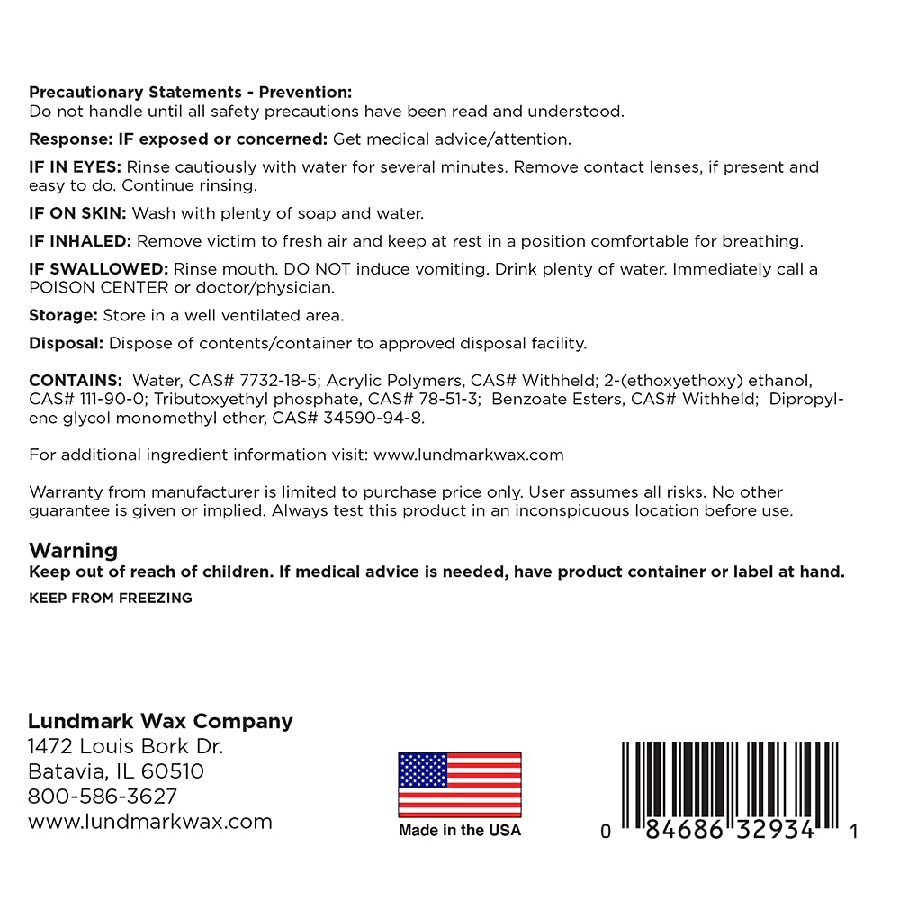 Lundmark Mark Thane I, High Solids Acrylic Floor Finish, 1-Gallon, 3293G01-4