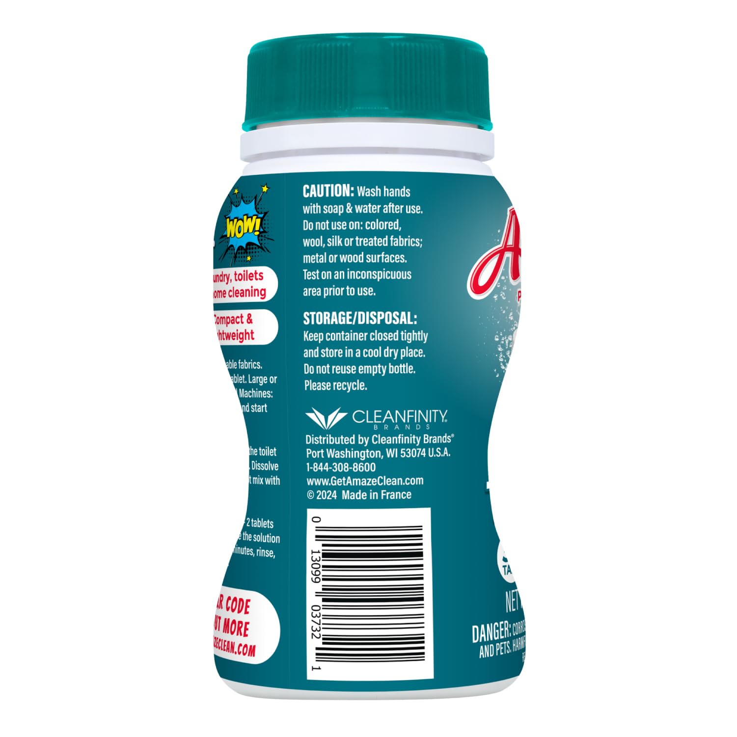 AMAZE Ultra Concentrated Bleach Tablets [32 tablets] - Meadow Scent - for Laundry, Toilet, and Multipurpose Home Cleaning. No Splash Liquid Bleach