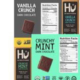 HU Dark Chocolate Bars Variety Pack, 8 Count - Simple, Salty, Cashew Buter Raspberry, Hazelnut Btr, Cashew Bttr & Vanilla Bean, Almond Butter & Puffed