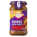 Patak's Madras Spice Paste, Hot Indian Curry with 11 Expertly Blended Spices, No Artificial Colors, Gluten-Free & Vegan, Bold Base for Home Cooking