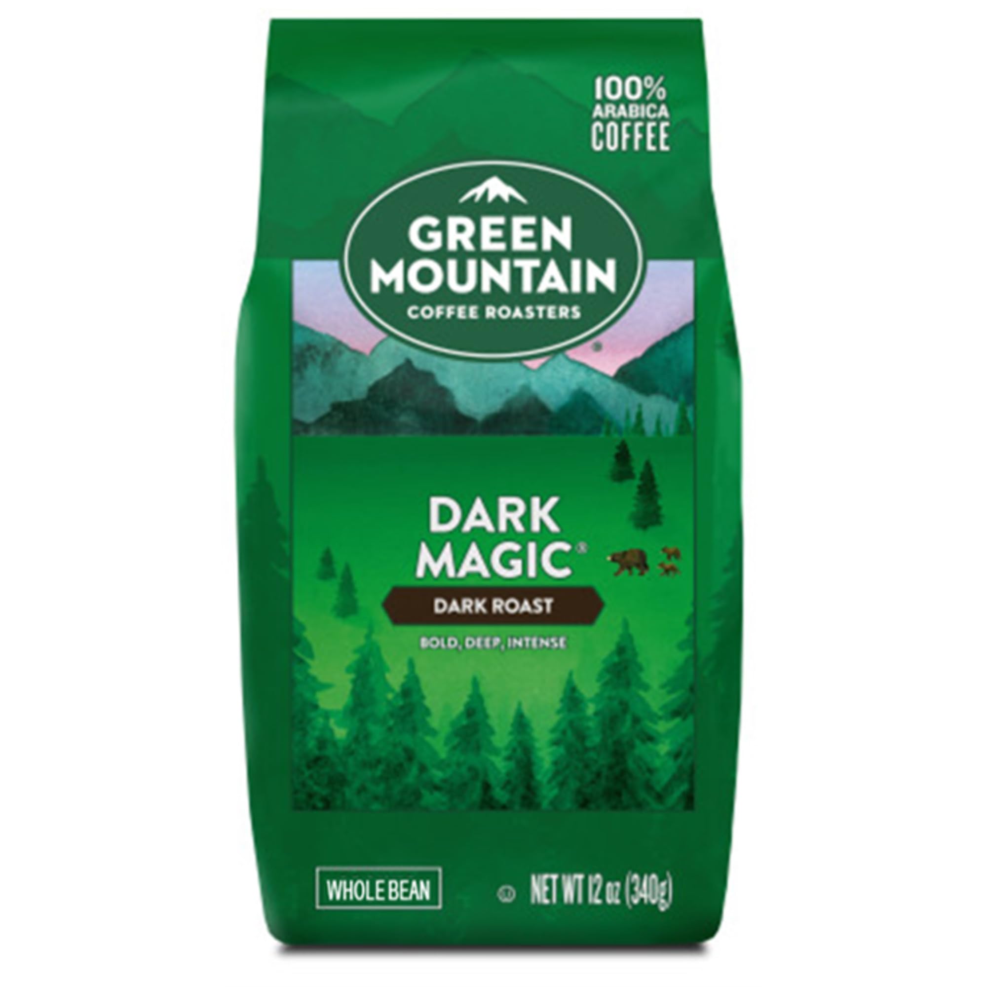 Green Mountain Coffee Roasters, Dark Magic, Whole Bean Coffee, Dark Roast, Bagged 12oz