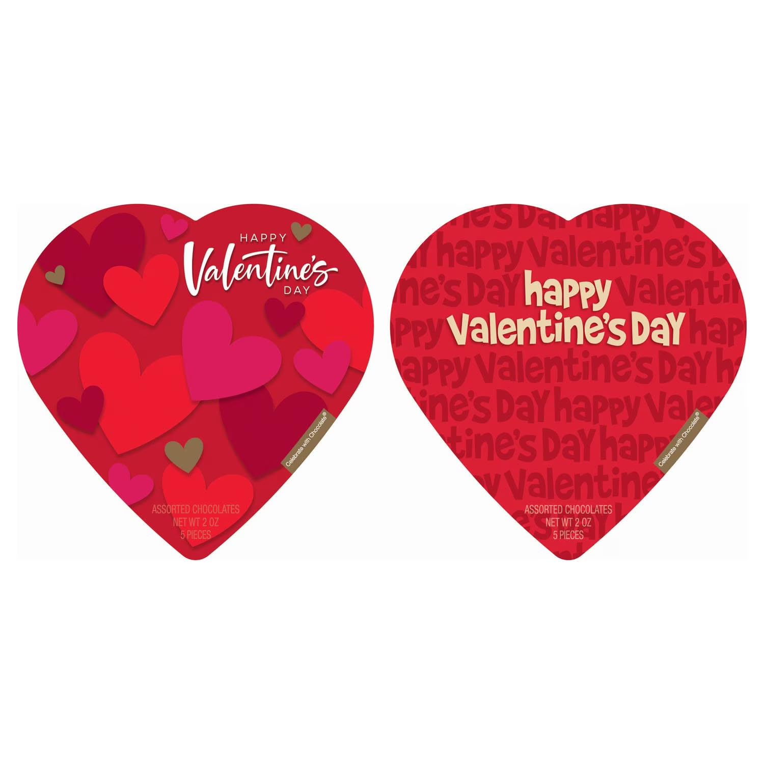 Elmer Chocolate Valentine Hearts, 12 Pack, Assorted Chocolates, 24 oz, Heart Shaped Gift Boxes