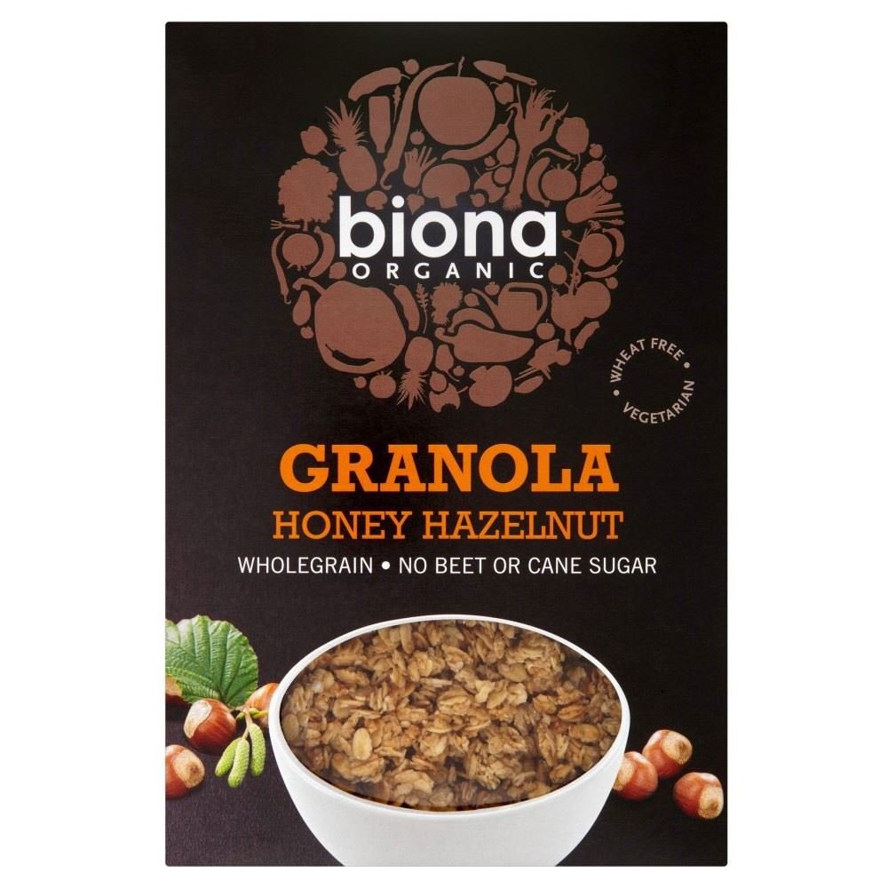 Biona Organic Honey Hazelnut Crunchy Granola (375g) - Pack of 6